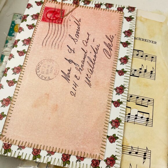 Handmade Junk Journal Hard Custom Game Board Cover Includes Removable Ephemera u - Picture 12 of 16